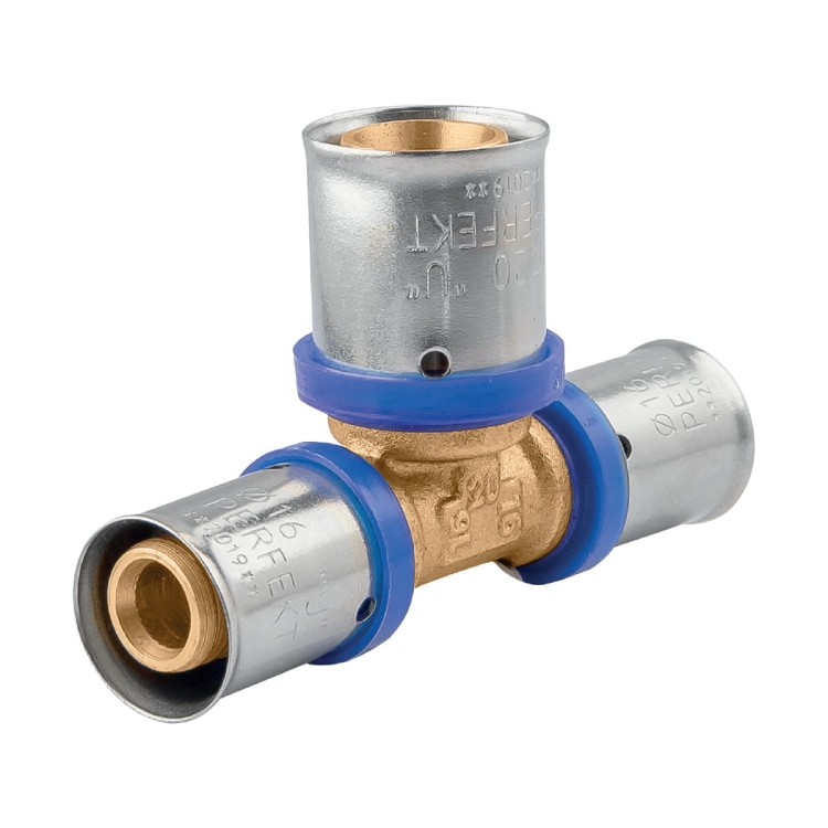 Trójnik redukcyjny 20x16x20 zaprasowywany pex 73C PERFEXIM