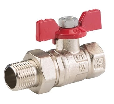 Zawór kulowy 3/4" w/z z półśrubunkiem z motylkiem SENA 154104 ARCO