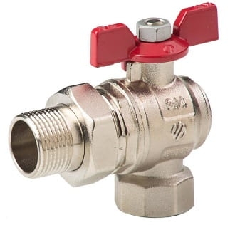 Zawór kulowy 1/2" w/z z półśrubunkiem z motylkiem SENA 154303 ARCO