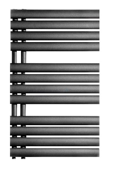 LUXRAD grzejnik łazienkowy FLAG BIS czarny mat strukturalny 816x500mm rozstaw podł. 50mm