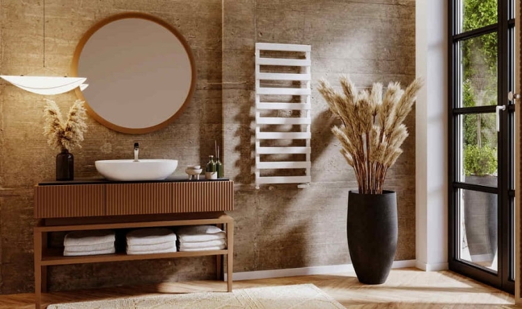 LUXRAD grzejnik łazienkowy SCALA NEW biały 840x500mm rozstaw podł. 470mm