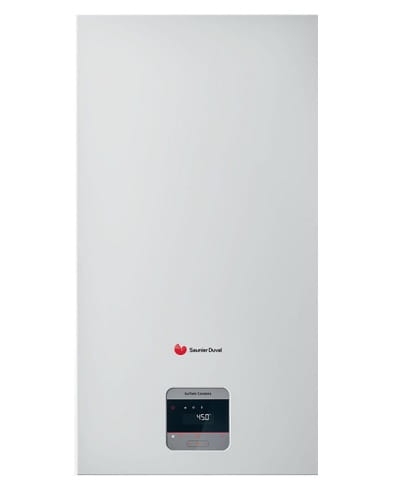 SAUNIER DUVAL 0010025220 kocioł gazowy kondensacyjny dwufunkcyjny IsoTwin Condens T26-CS/1 z wbudowanym warstwowym zasobnikiem c.w.u. 42 L