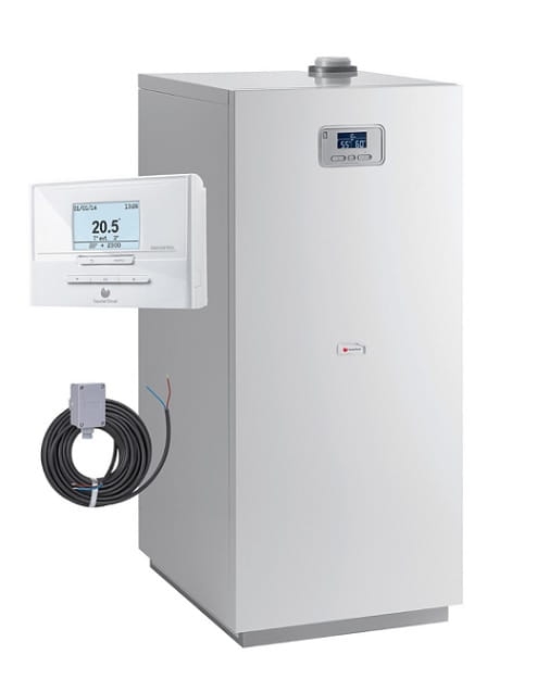 SAUNIER DUVAL 0010020534 kocioł gazowy kondensacyjny jednofunkcyjny NIEDŹWIEDŹ CONDENS 48 KKS regulator EXACONTROL E7C + czujnik NTC zasobnika + sensor automatyki pogodowej + adapter