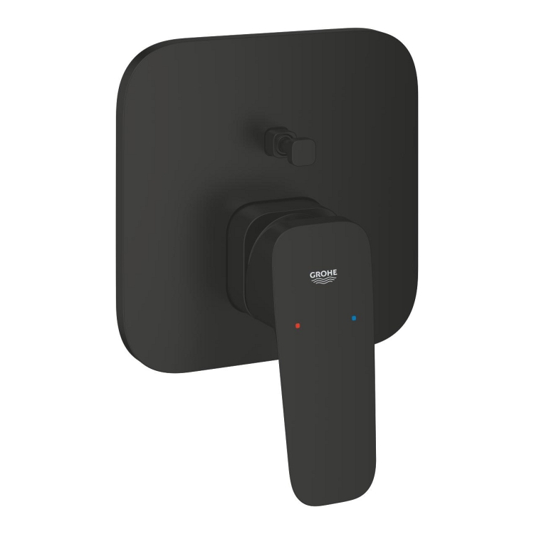 Bateria prysznicowa Cubeo, jednouchwytowa, do dwóch wyjść wody, czarny mat 1017782430 GROHE