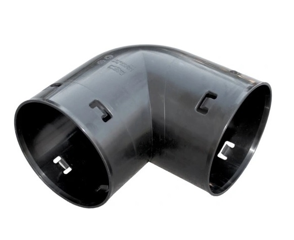Kolano drenarskie PVC, DN/OD 125/90, kolor czarny 1614211990 KACZMAREK