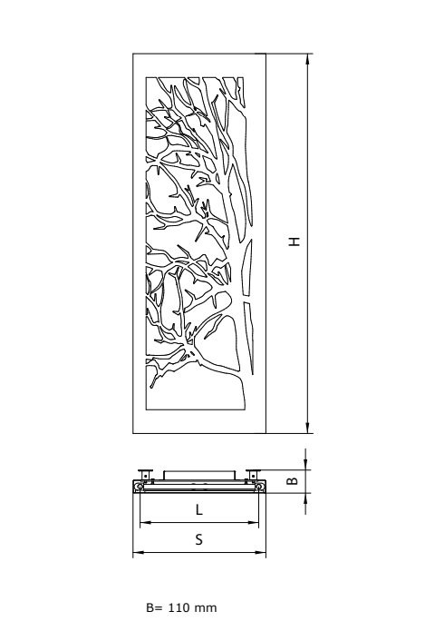 RADECO grzejnik dekoracyjny ALBERO LED 1600x560 mm rozstaw podł. 50 mm
