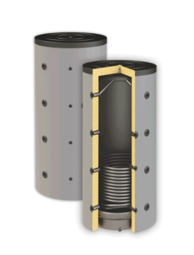 OEM ENERGY ZB-23-1501 zbiornik buforowy izolowany OEM BLACK v4 1501 G z 1 wężownicą 1500 l