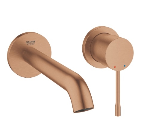 Bateria umywalkowa Essence 2-otworowa, rozmiar M, brushed warm sunset, wylewka 183 mm 19408DL1 GROHE