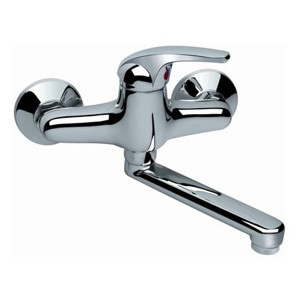 Bateria umywalkowa Gala ścienna, wylewka 16 cm, chrom 2442021 ONNLINE