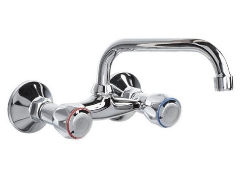Bateria umywalkowa Class ścienna dwuotworowa, chrom 2446010 VALVEX