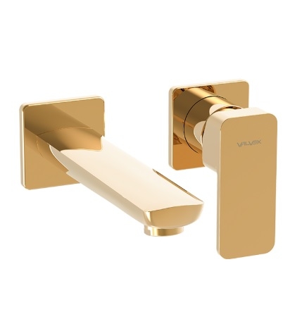 Bateria umywalkowa Loft Gold podtynkowa, z wylewką 2455860 VALVEX