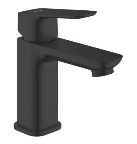 Bateria umywalkowa CUBEO rozmiar S matte black ogranicznik przepływu 5 l/min bez zestawu odpływowego 1016992430 GROHE