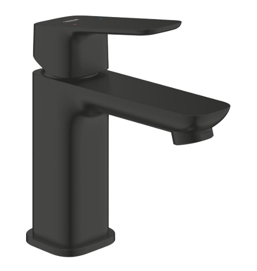 Bateria umywalkowa CUBEO rozmiar S matte black ogranicznik przepływu 5 l/min bez zestawu odpływowego 1016992430 GROHE