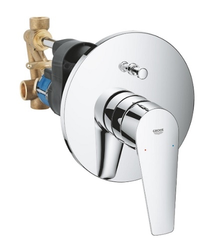 Bateria wannowa BauEdge, jednouchwytowa, głowica 46 mm, kolor chrom 29079001 GROHE