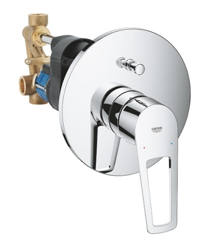 Bateria wannowa BauLoop, jednouchwytowa, głowica 46 mm, kolor chrom 29081001 GROHE