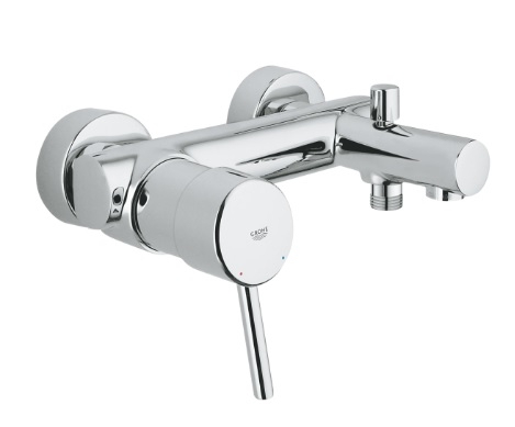 Bateria wannowa Concetto, jednouchwytowa, montaż ścienny, kolor chrom 32211001 GROHE