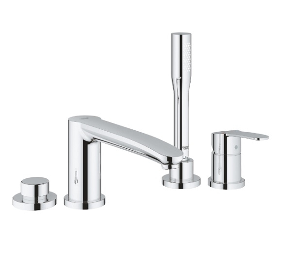 Bateria wannowa Eurostyle Cosmopolitan, 4-otworowa, jednouchwytowa, kolor chrom 23048003 GROHE
