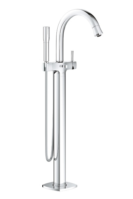 Bateria wannowa Grandera, wolnostojąca, głowica ceramiczna 46 mm, wąż 1250 mm, kolor chrom 24375000 GROHE