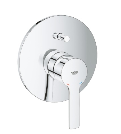 Bateria wannowa Lineare, jednouchwytowa, podtynkowa, przełącznik wanna/prysznic, kolor chrom 19297001 GROHE