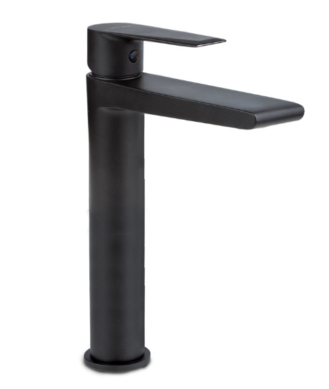 Bateria umywalkowa Esto Black, stojąca nablatowa, wysoka, kolor czarny mat 2414310 VALVEX