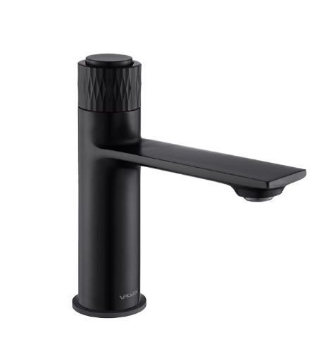 Bateria umywalkowa Decor Black, stojąca, kolor czarny mat 2420650 VALVEX