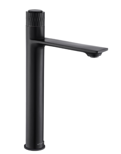Bateria umywalkowa Decor Black, stojąca nablatowa, wysoka, kolor czarny mat 2420660 VALVEX