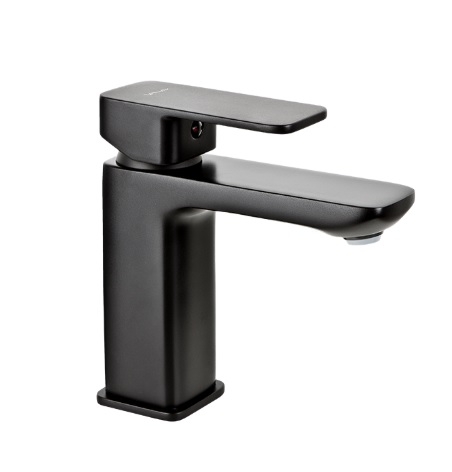 Bateria umywalkowa Loft Black, stojąca, korek click-clack, kolor czarny mat 2455900 VALVEX