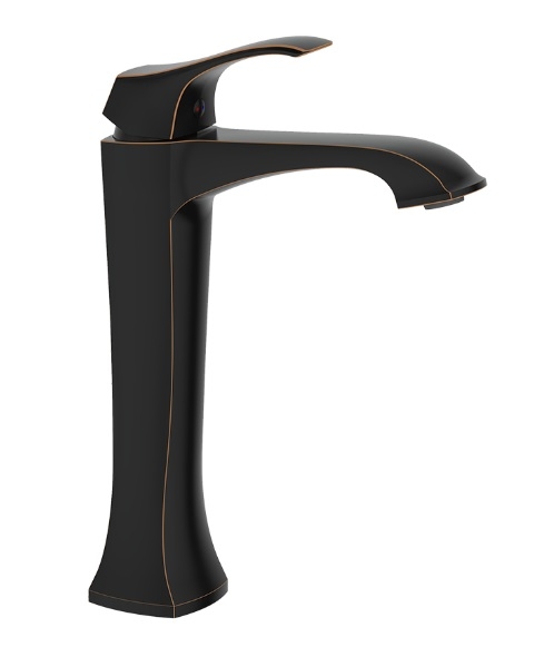 Bateria umywalkowa Cadia Bronze, stojąca nablatowa, wysoka, kolor brąz 2412410 VALVEX