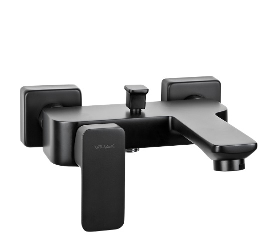 Bateria wannowa Loft Black, kolor czarny mat 2455920 VALVEX