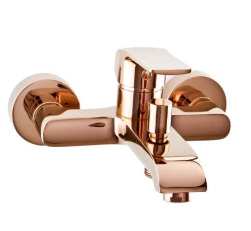 Bateria wannowa Aurora Rose Gold, ścienna, kolor rose gold 2445230 VALVEX