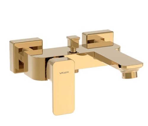 Bateria wannowa Loft Gold, ścienna, bez akcesoriów, kolor złoto PVD 2455810 VALVEX