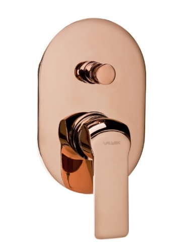 Bateria wannowo-prysznicowa Aurora Rose Gold, podtynkowa, kolor rose gold 2445270 VALVEX