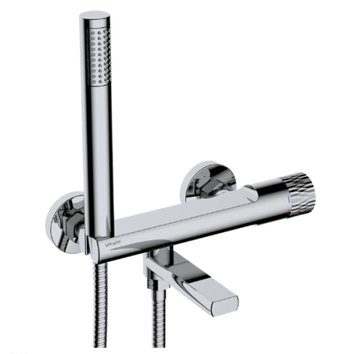 Bateria wannowa Decor, ścienna, z akcesoriami, kolor chrom 2420620 VALVEX