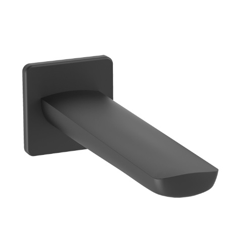 Wylewka wannowa Kvadro Black, podtynkowa, kolor czarny mat 2455510 VALVEX