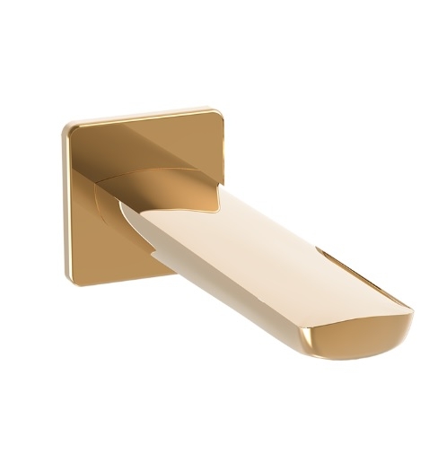 Wylewka wannowa Kvadro Gold, podtynkowa, kolor złoto PVD 2455890 VALVEX
