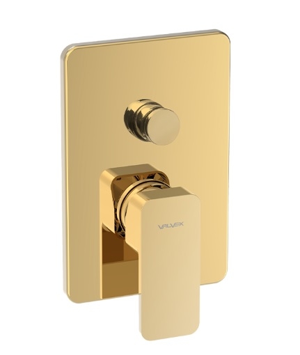 Bateria wannowo-natryskowa Loft Gold, podtynkowa, kolor złoto PVD 2455550 VALVEX