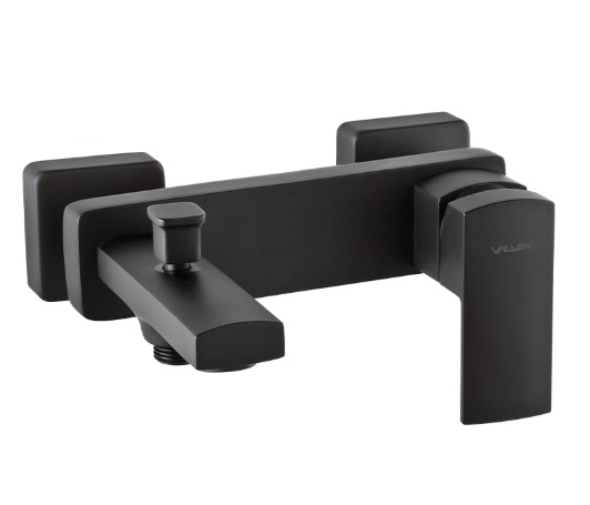Bateria wannowa V Black, ścienna, kolor czarny mat 2419320 VALVEX