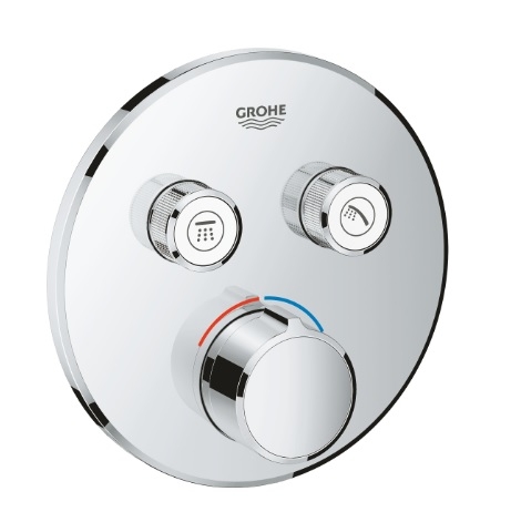 Bateria podtynkowa SmartControl, do obsługi dwóch wyjść wody, montaż z Rapido SmartBox, kolor chrom 29145000 GROHE
