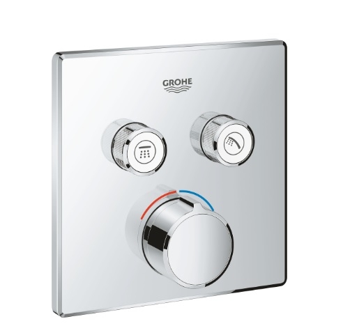 Bateria podtynkowa SmartControl do obsługi dwóch wyjść wody, do montażu z Rapido SmartBox 29148000 GROHE
