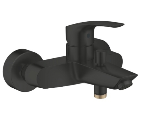 Bateria wannowa Eurosmart, jednouchwytowa, do obsługi dwóch wyjść wody, naścienna, głowica ceramiczna SilkMove 35 mm, metalowa dźwignia, przełącznik wanna/prysznic, kolor chrom 333002433 GROHE