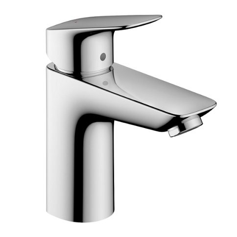 Bateria umywalkowa Logis 100, jednouchwytowa, z kompletem odpływowym Push-Open, kolor chrom 71107000 HANSGROHE