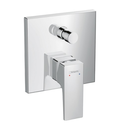 Bateria wannowa Metropol, jednouchwytowa, montaż podtynkowy, element zewnętrzny, kolor chrom 32545000 HANSGROHE