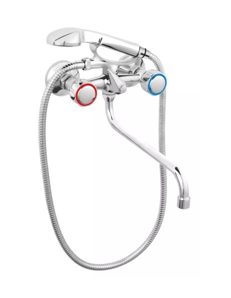 Bateria wannowa Standard, ścienna, z ruchomą wylewką, kolor chrom BST11A FERRO