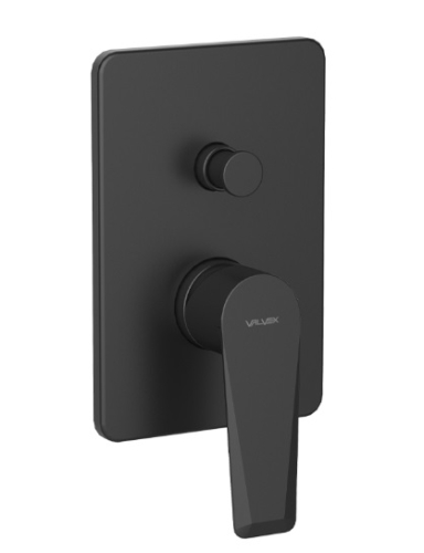 Bateria wannowo-natryskowa Esto Black, podtynkowa, kolor czarny mat 2414350 VALVEX