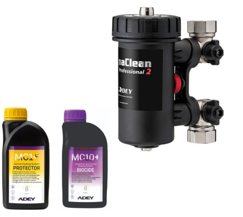 ADEY Zestaw filtr magnetyczny MagnaClean professional2 z przyłączem gwintowanym 1" + inhibitor + biocide