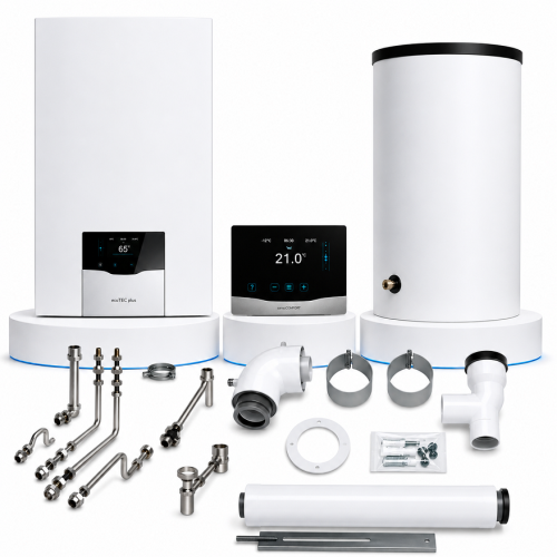 VAILLANT PAKIET 0010043639 kocioł gazowy kondensacyjny jednofunkcyjny ECOTEC PLUS VC 15CS/1-5 + zasobnik c.w.u. stojący VIH R 150/6 B uniSTOR + sensoCOMFORT 720f + SPS SZ