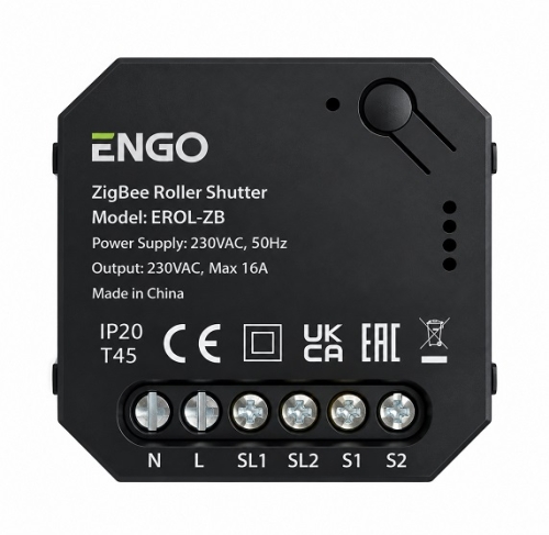 Sterownik rolet czarny do systemu ENGO SMART EROL-ZB ZigBee ENGO