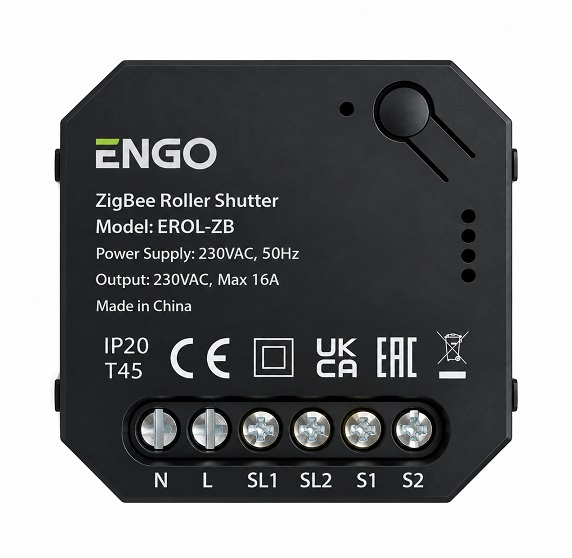 Sterownik rolet czarny do systemu ENGO SMART EROL-ZB ZigBee ENGO