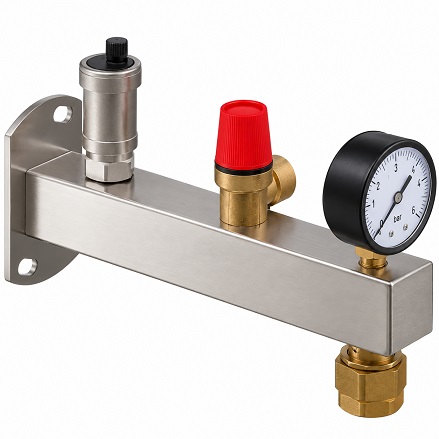 UPONOR grupa bezpieczeństwa FLUVIA z przyłączem zbiornika inox 6 bar